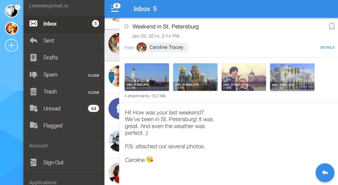 Android için Mail.ru E-Posta Kurulumu